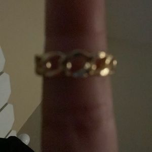 Gold chained ring